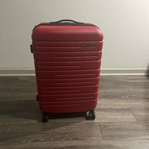 red suit case